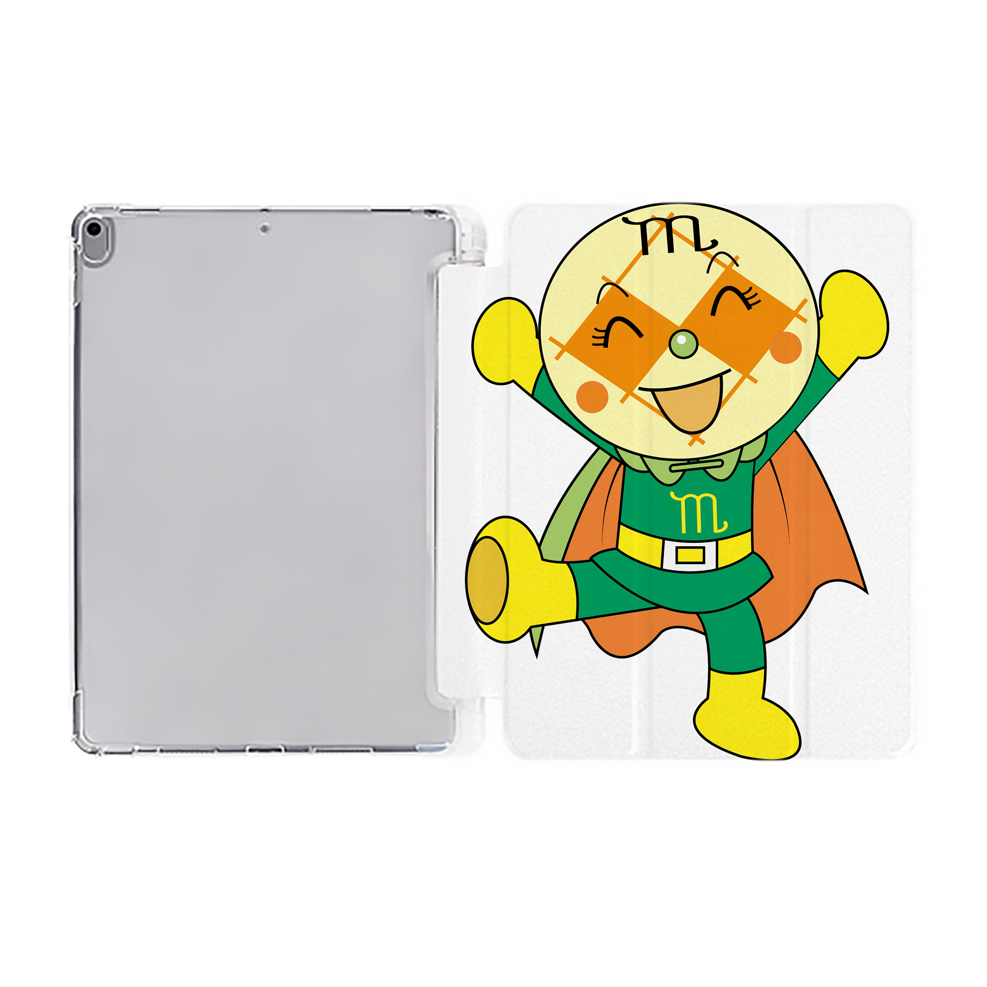 （画像用） アンパンマン Anpanman IPad ケース ペン収納付き 三つ折りスタンド PUレザー×シリコン 対応機種9.5/10.5/10.9インチ